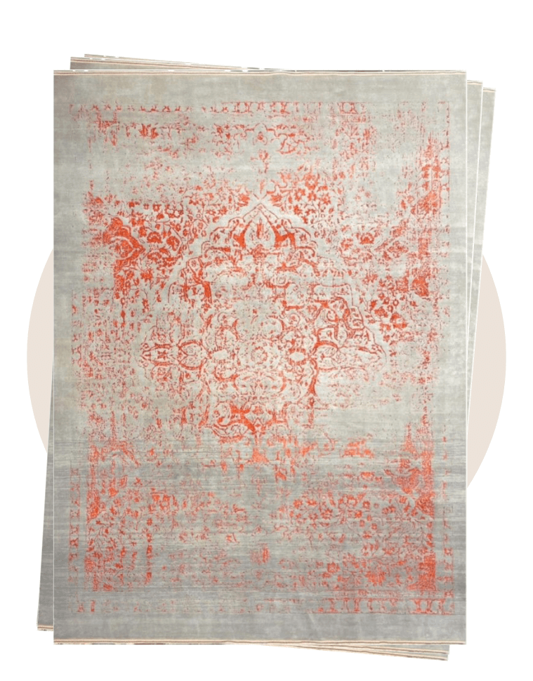 A diverse collection of modern rugs showcasing bold geometric patterns, clean lines, and vibrant colors, perfect for contemporary interiors.