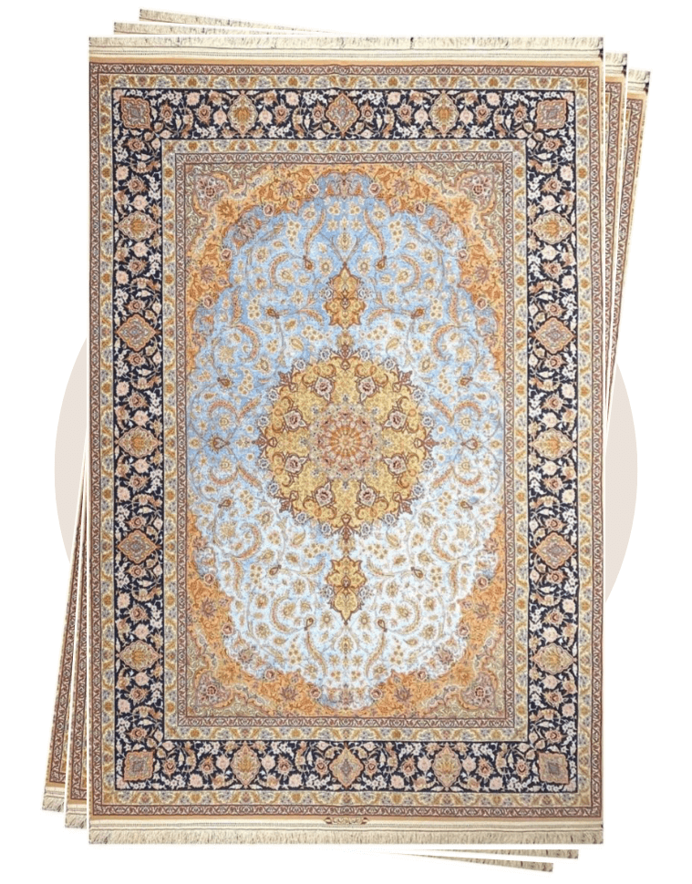 "Exquisite Nain Persian rugs collection, featuring handwoven silk and wool rugs with intricate designs and fine craftsmanship. Elevate your home decor with luxury Nain rugs."