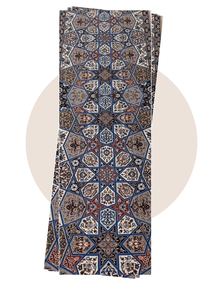 "Hand-knotted Persian runner rugs with intricate patterns and vibrant colors, perfect for hallways, entryways, and staircases."