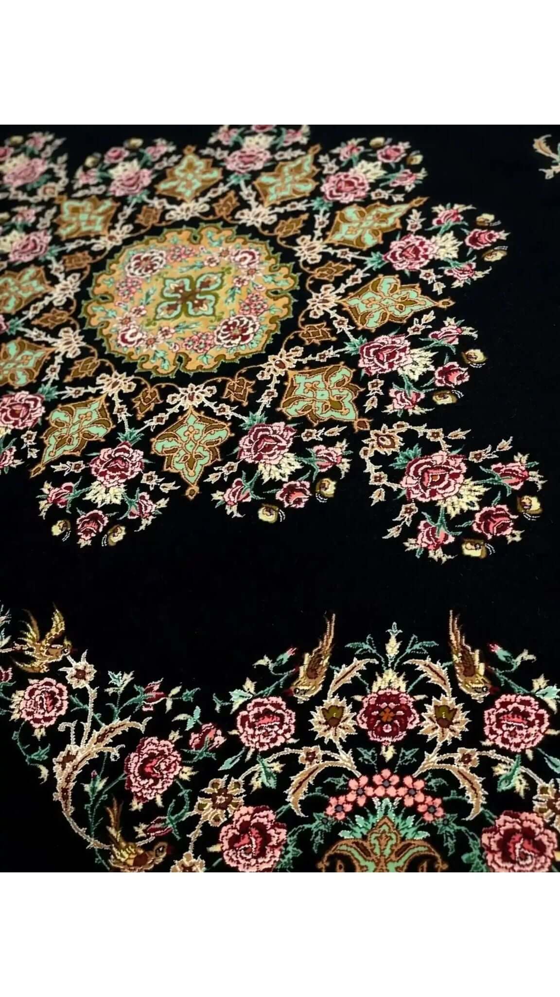 "Handwoven Persian rug by Master Hassan Dardashtie from Isfahan, Iran."
