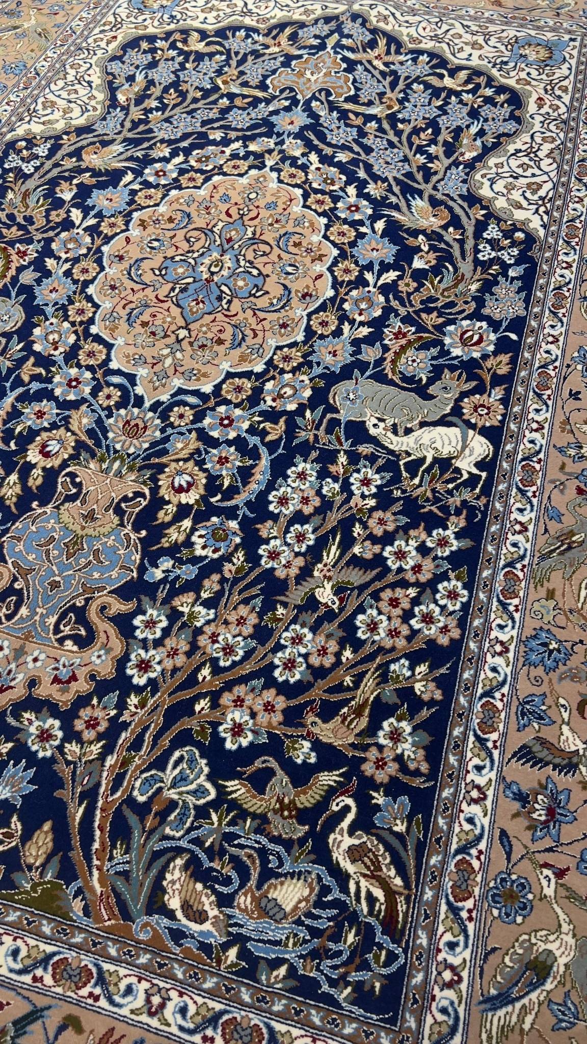 Limited Edition Persian Rug showcasing intricate blue and brown patterns