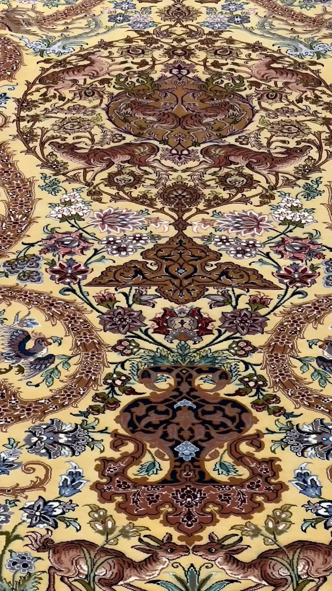 Luxurious Dardashtie Persian rug adorned with detailed floral designs