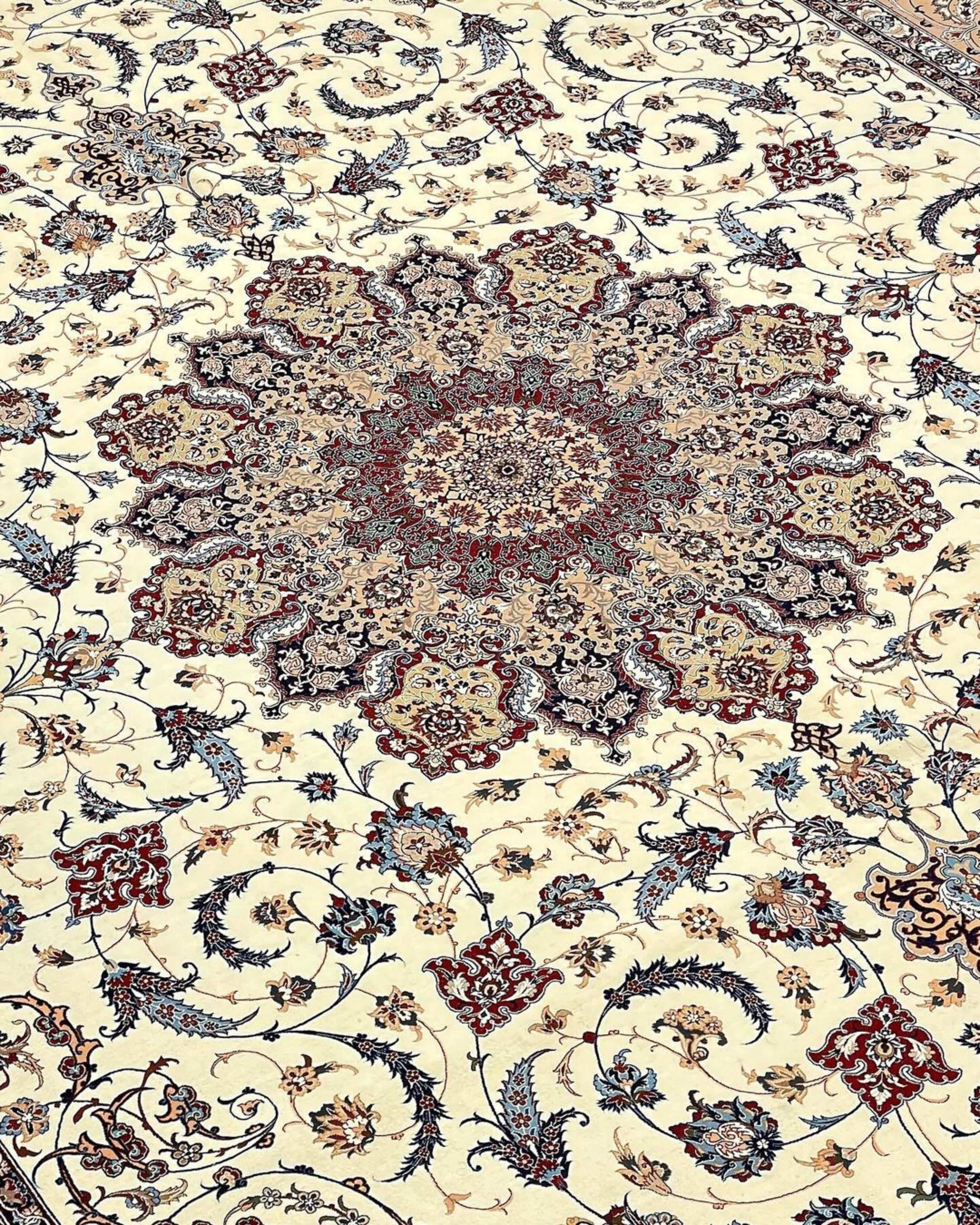 "Master Bagher Seirafian handmade Persian rug, showcasing traditional Persian artistry."
