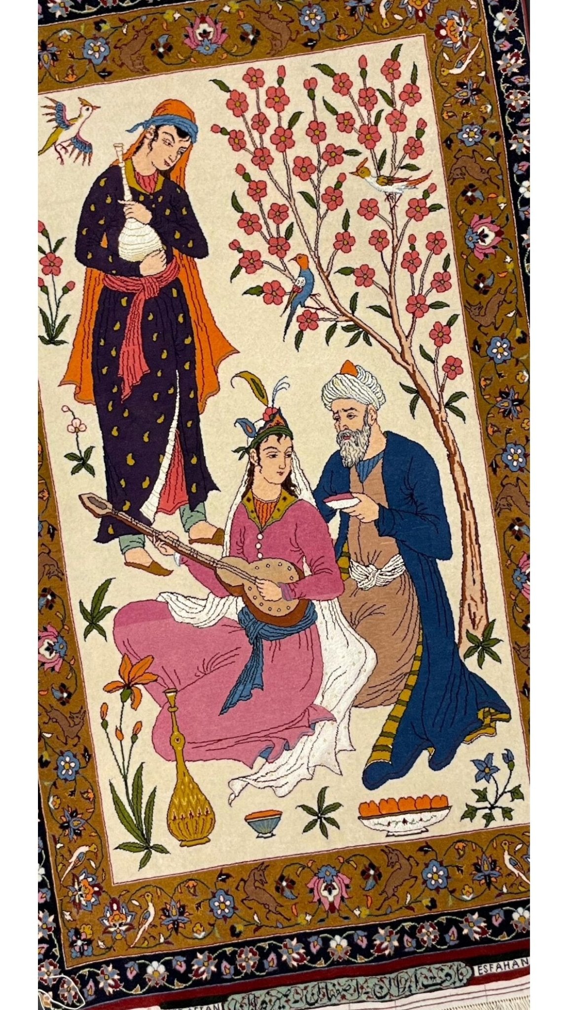 Unique pictorial carpet by Mahmmoud Seirafian, 107x65 cm