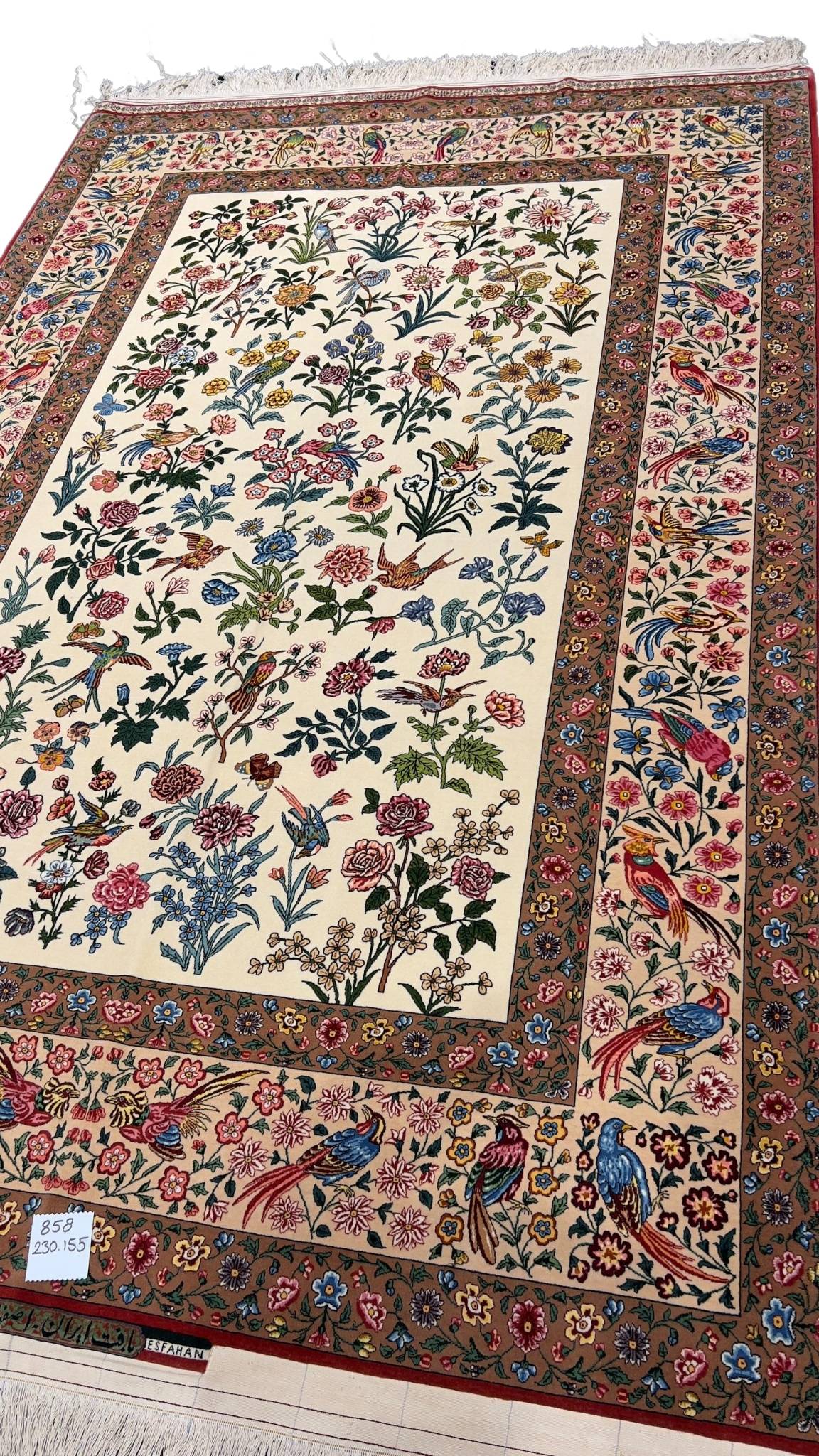 Hand-knotted Persian rug by Mahmmoud and Mohammad Reza Seirafian