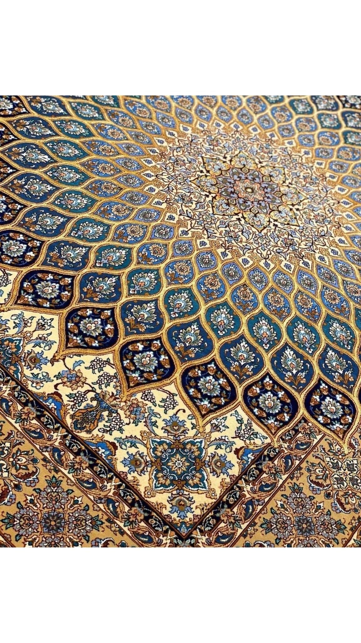 Persian Isfahan rug for sale with a unique dome design by Davarie