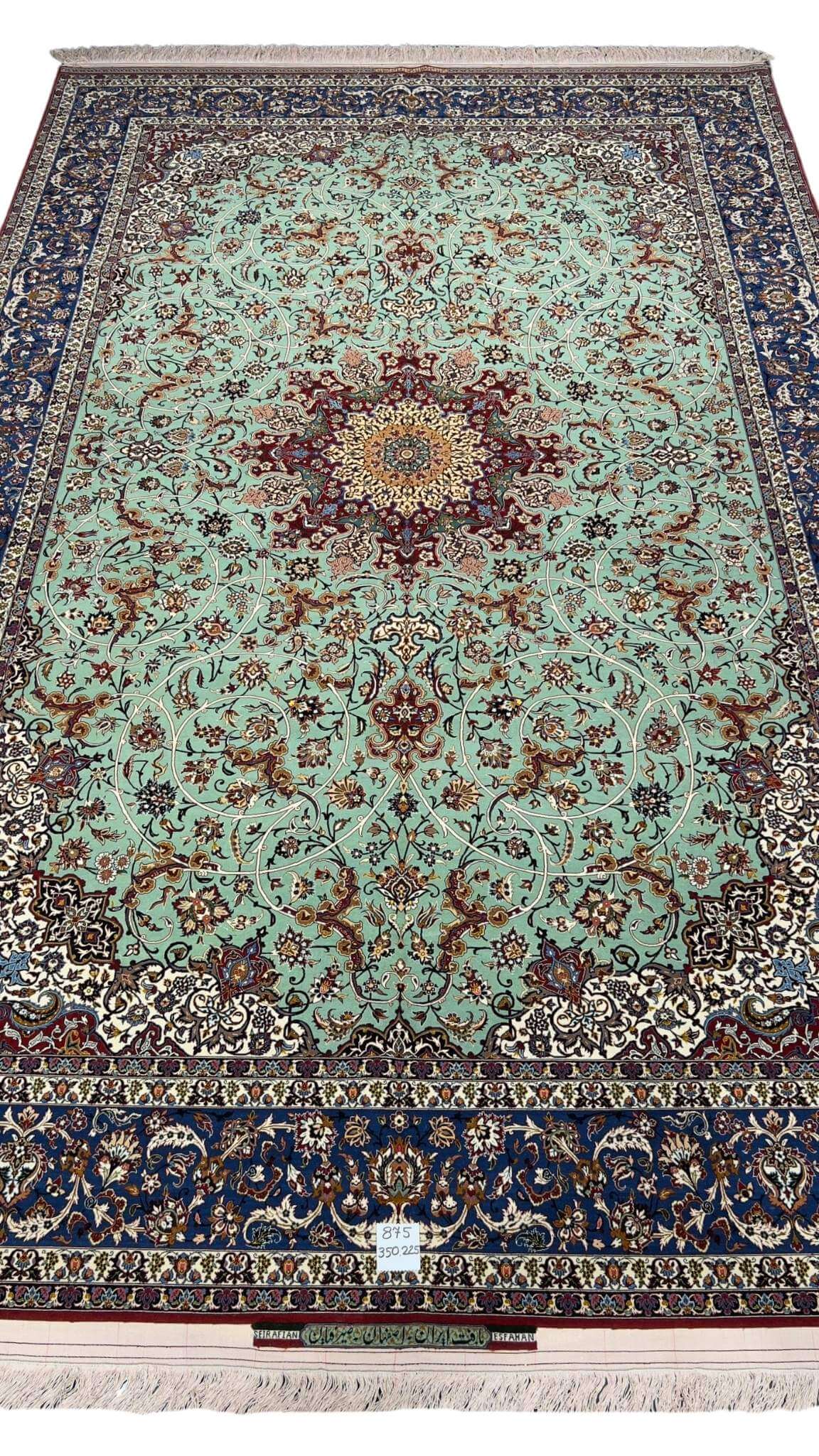 "Seirafian Persian rug by Master Mahmmoud and Mohammad Reza, handwoven with silk and wool"