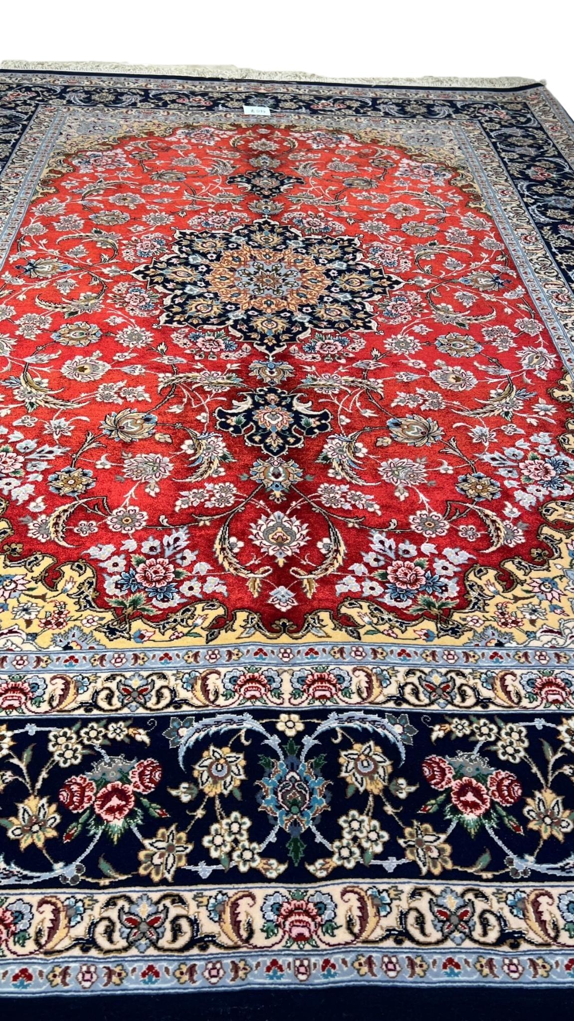  Close-up of the intricate medallion design on Persian rug by Jafar Fakhforie