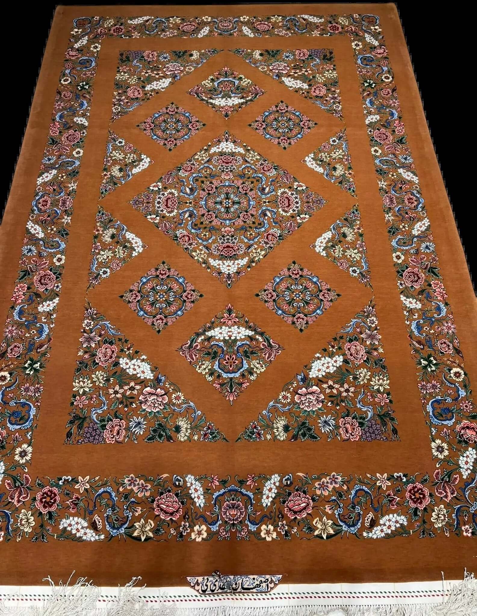 Kazaz Design rug featuring intricate patterns at both ends