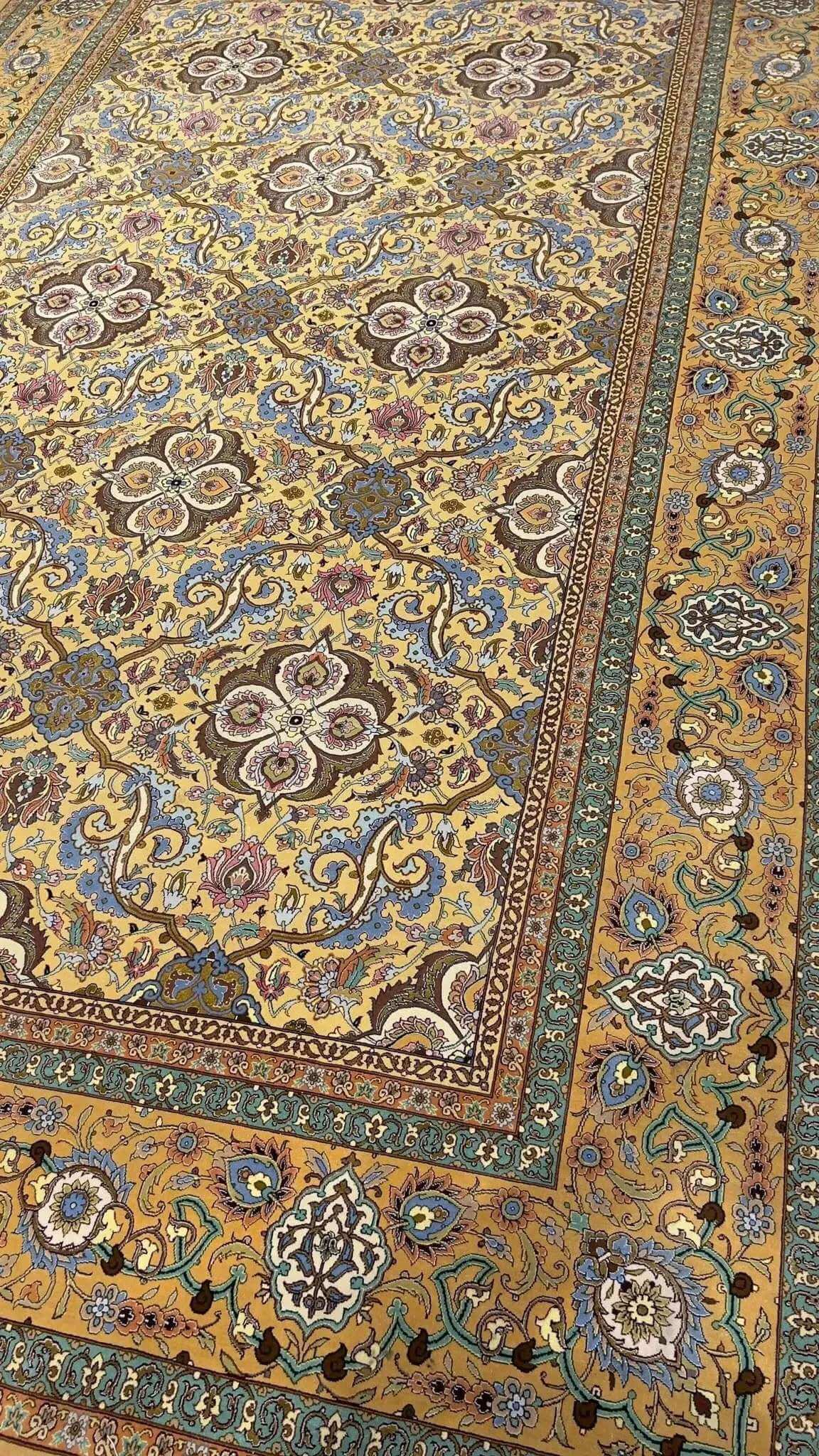 Unique 3ft x 4ft Persian carpet by Master Weaver Haghieghie with detailed craftsmanship