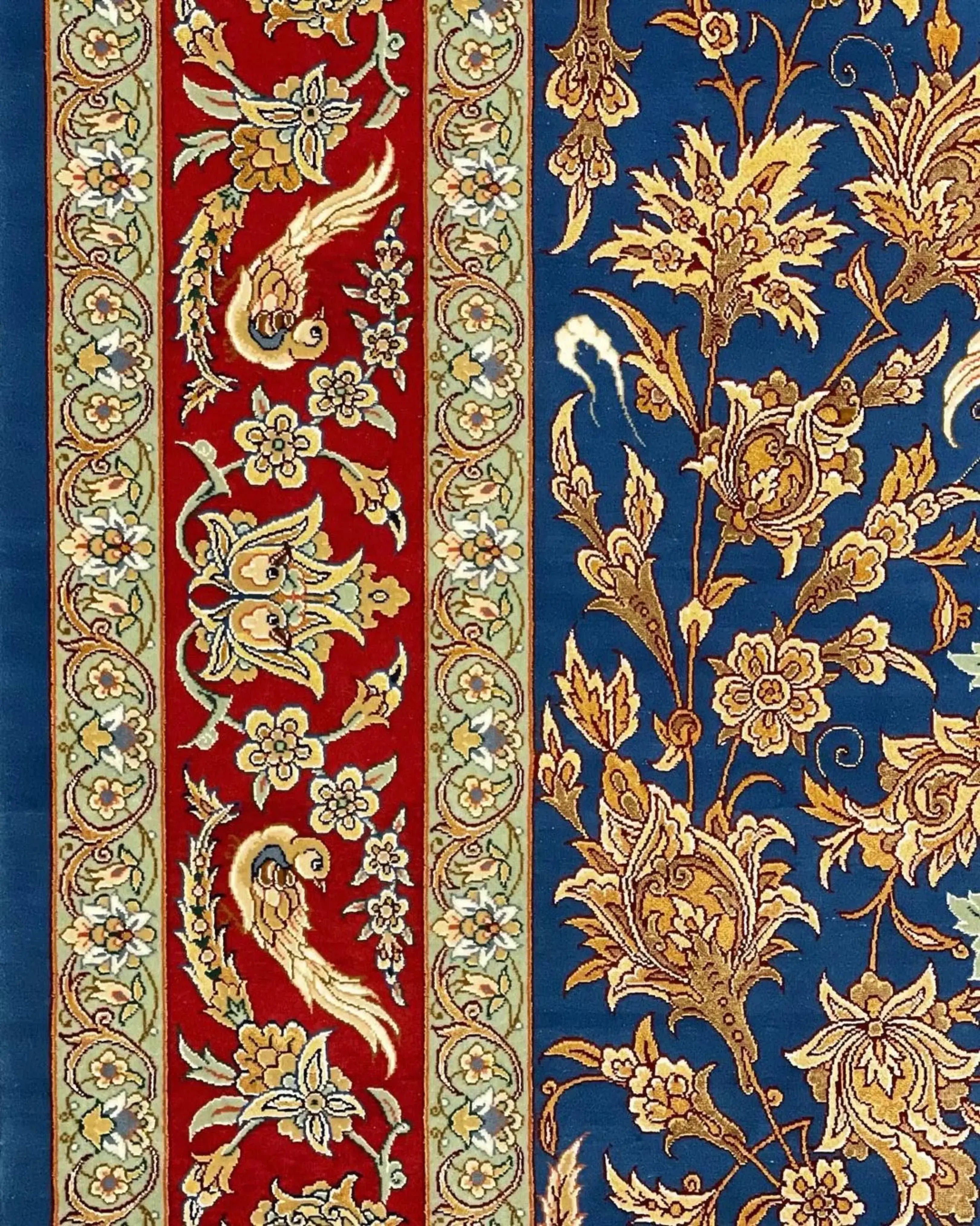 Wool and Silk Isfahan rug 4