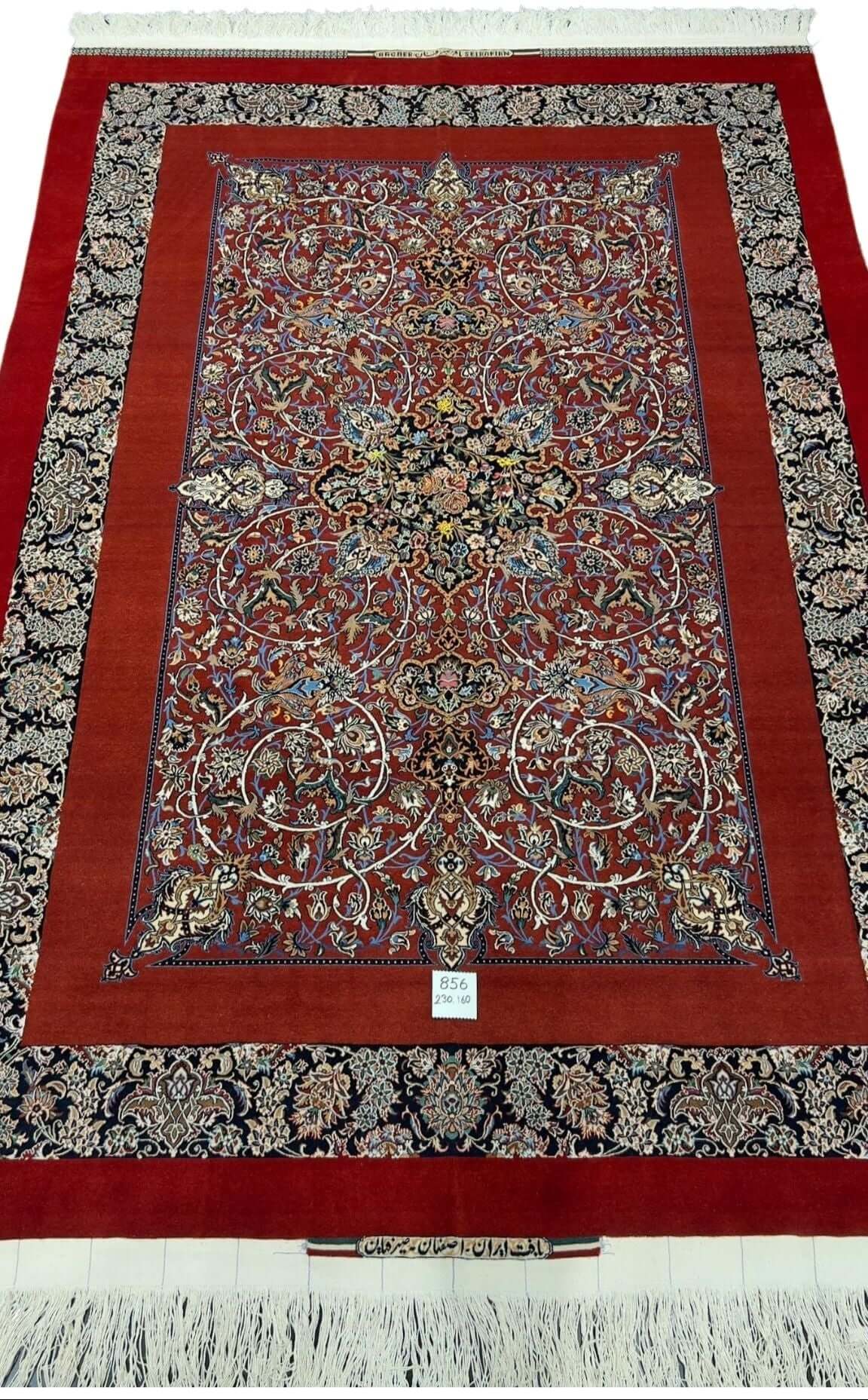 "Master Bagher Seirafian’s handwoven Persian rug with 1,210,000 knots/m²."
