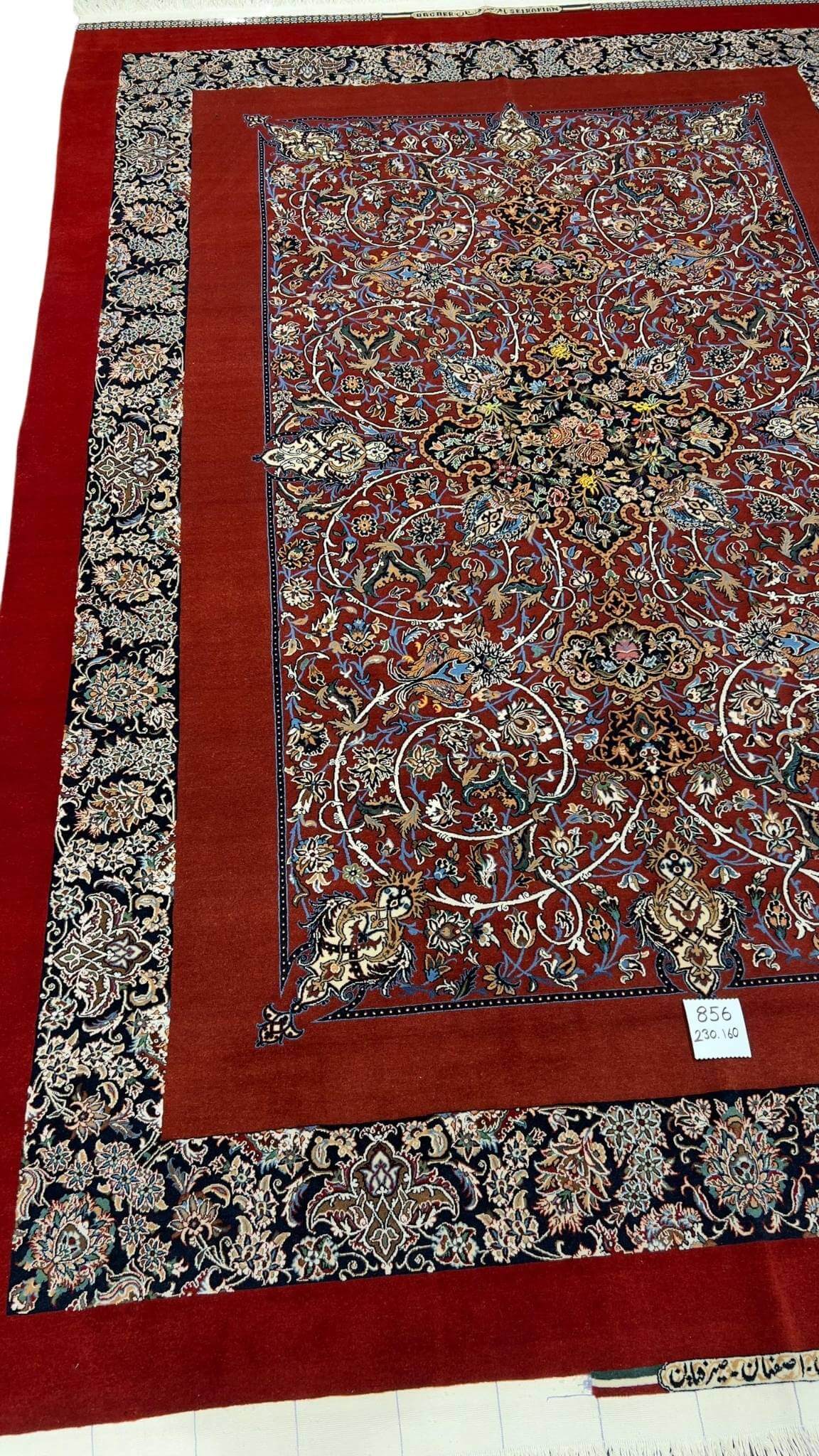 "Seirafian Persian carpet featuring luxury design and superior materials."
